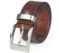 LINDENMANN Mens Leather Belt/Mens Belt, full grain leather belt XXL, buffalo leather, 40 mm, dark brown, Farbe/Color:brown, Size US/EU:Waist Size 39.5 XL EU 100 cm