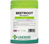 Lindens - Beetroot 7000mg Per Serving - 50 Capsules - UK Manufacturer - Beta Vugaris L, Concentrated Extract - Source of Dietary Nitrates, Popular with Runners & Cyclists - Letterbox Friendly - Vegan