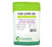 Lindens Cod Liver Oil 1000mg 2-Pack 180 Capsules with Vitamin A & D