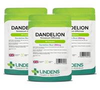 Lindens Dandelion 250mg - 180 Capsules (3 x 60 Packs) - Taraxacum Officinale - High Strength Root Extract - Traditional Herbal Supplement - Letterbox Friendly