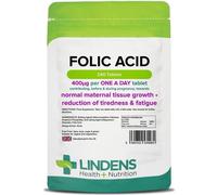 Lindens - Folic Acid 400mcg - 240 Vegan Tablets - UK Made to GMP - Pregnancy, Immune Health, Energy and Vitality, Blood Formation, Psychological Function, Amino Acid - Letterbox Friendly