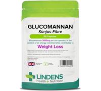 Lindens Glucomannan (Konjac Fibre) Capsules - 3,000mg Per Serving - 90 Pack - Weight Loss Aid - Contributes Towards The Reduction of Appetite - Weight Loss Supplement - Letterbox Friendly
