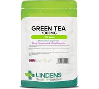 Lindens - Green Tea 1000mg, 100 Tablets - UK Made - Standardised to Provide 120mg Polyphenols and 80mg Catechins - Green Tea Extract, 2,000mg Daily Intake - Letterbox Friendly, Vegan