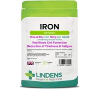 Lindens - Iron 14mg - 120 Vegan Tablets - UK Made - Reduce Tiredness, Increase E
