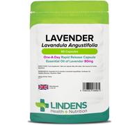 Lindens - Lavender Essential Oil 80mg, 60 Capsules - 1 a Day, UK Made - Rapid Release Softgel Capsule - Stress Relief, Relaxation,