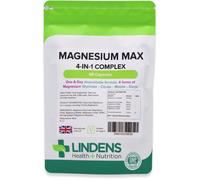 Lindens - Magnesium Max 4-in-1 Complex, 90 Caps - 1 a Day, UK Made - Muscle Support, Bone Health & Energy Boost - Magnesium Glycinate, Citrate, Malate & Oxide - Letterbox Friendly, Vegan