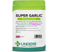 Lindens - Super Garlic 6000mg High Strength - 120 '1-A-Day' Capsules - UK Made -
