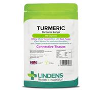 Lindens Turmeric 500mg with Black Pepper - 100 Vegan Capsules | 1-A-Day | UK Made - 1000mg per Serving | Natural Curcumin | Easy to Swallow & Digest Capsule | Letterbox Friendly (3+ Months Supply)