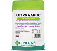 Lindens Ultra Garlic 15000mg Odourless Capsules 120 Pack - UK Made - Vitamin B1 and D3 for Normal Muscle Function, Heart and Immune Health (10500mcg Allicin) - Letterbox Friendly