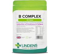 Lindens Vitamin B Complex, 100 Tablets - with 8 B Vitamins, B1,B2,B3,B5,B6,B7,B9,B12 - Reduce of Tiredness & Fatigue, Immune Support - UK Made, Vegan, GMP & Letterbox Friendly