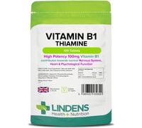 Lindens Vitamin B1 Thiamine Tablets - 100 Pack - for Heart, Immune and Psychological Function & Energy Release - UK Manufacturer,