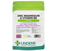 Lindens Zinc, Magnesium and Vitamin B6 Complex Tablets - 90 Pack - Reduction of