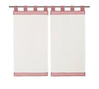 LINDER 0230/6/90162/453 Rod-Top Window Blinds Set of 2 Straight Red Gingham, 45X90