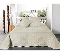 LINDER Contemporary Cream Bedspread 150cm x 150cm