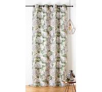 Linder Floral/Nature Style Curtain with Rifle Cannon Eyelets Beige and White Dimensions 140 x 240 cm 87% Polyester 12% Cotton 1% Other Fibres Hydrangea Collection