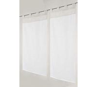 LINDER Net Curtain 60% Polyester 40% Cotton Light Grey 45 x 90 cm