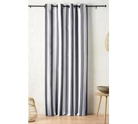 Linder Ponant Collection Outdoor Curtain with Pop Design - Summer Style - Pacific Blue - Anti-oxidant Gun Barrel Eyelet Finish - Dimensions 140 x 265 cm - 100% Polypropylene