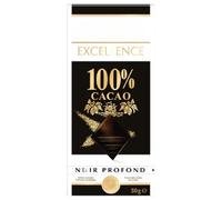 Lindlt Excellence 100% Cocoa Dark Chocolate 50g - pack of 12