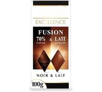 Lindlt Excllence Fusion Dark 70% & Milk - 100g Pack of 2