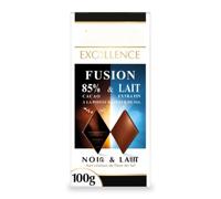 Lindlt Excllence Fusion Dark 85%, Sea Salt & Milk - 100g Pak of 1