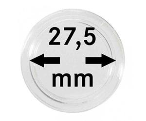 LINDNER Das Original Coin Capsules Inner Diameter 27.5 mm Pack of 10 e.g. for the German 5 Euro Collectors Coins 'Planet Earth', 'Tropical Zone' and 'Subtropical Zone'