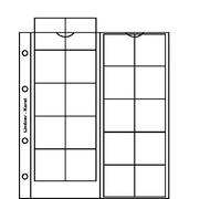 Lindner K3R Pages for coin album karat incl. red interleaf for 20 coins with max. 38 mm Ø - pack of 5