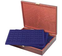 Lindner Real Wood Coin Box for 240 Coins/Coin Capsules up to 30 mm Diameter, e.g. for 2 Euro Coins and Champagne Capsules - Special Edition