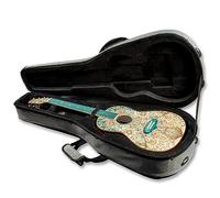 Lindo Acoustic Travel Guitar Eco Hard Case, 3/4 Size | Plush Lined with Storage Pockets | Sustainable and Eco-Friendly | Designed in the UK | Grey Fabric Finish (Guitar NOT Included)