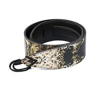 Lindo Alien Artwork Guitar Strap PVC Electric Acoustic Bass - Black/Yellow