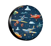 Lindo Avión Funda Para Neumático Antipolvo Funda Rueda Repuesto Durable Cubierta De Neumático De Repuesto Para Accesorios Trailer Todoterreno