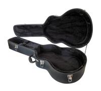 Lindo Black Plush-Lined Acoustic/Classical/Electro Guitar Hard Case with Pocket (Lockable)