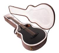 Lindo Left Handed Neptune V3 Short Scale (30") Electro Acoustic Bass Guitar and Premium Hard Case - Matte Black