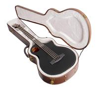 Lindo Neptune V3 Short-Scale Electro-Acoustic Bass Guitar with Premium Hard Case, Matte Black, 30-inch Scale, Spruce Laminate Top and Sapele Body