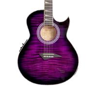 Lindo ORG-SL SlimLine Purple Burst Electro-Acoustic Guitar, Spruce Top, Basswood Body, Mahogany Neck, Composite Wood Fretboard, Piezo Pickup with EQ/Chromatic Tuner (Nylon Strings)