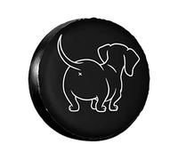 Lindo Perro Salchicha Dachshund Funda Para Neumático Weatherproof Funda De Llanta De Repuesto Antipolvo Neumático Repuesto Cubierta Para Travel Camión Accesorios