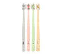 Lindo Polishing Toothbrush - for Sensitive Gums and Teeth, 12000+ Ultra Fine Bristles, Soft and Gentle, Deep Clean, Pack of 4 (Blue, Gray, Beige, Black) (Light Gray, Pink, Green, Peach, 4 Pack)