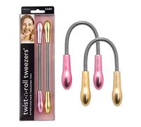 Lindo Twist-N-Roll Tweezer - Spring Facial Hair Removal Tool, Natural Threading, Stainless Steel, Remove Unwanted Hair on Upper Lip, Chin, Cheek, and Neck (2 Pack)