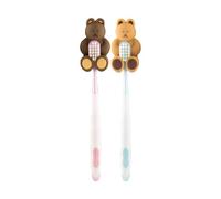 Lindo Ultra Soft Toothbrushes with Cute Animal Toothbrush Holders
