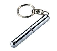 LindoMaker keyring Pen Mini Pen Metal Telescopic Steel Ring Tool telescoping Key Stainless Office & Stationery Blue Fine Ballpoint Pens