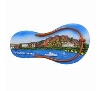 Lindos Rhodes Greece Fridge Magnet Travel Souvenir Refrigerator Decoration 3D Magnetic Sticker Hand Painted Craft