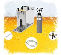 Complete set Beer Dispenser, Beer Machine - Lindr PYGMY 25 LE, 1-line dry cooler, 30 liters/h, Green Line 5 liter adapter
