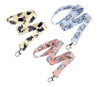 Lindsay Braman Studios Illustrated City Birds Lanyard Set, 20 Inch, 3-Pack with Pigeon Seagull Crow Designs