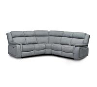 lindsay fabric electric recliner large corner sofa in grey