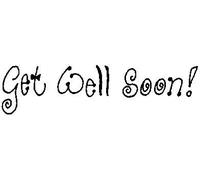 Lindsay Mason Designs Get Well Soon Message Stamp, Black