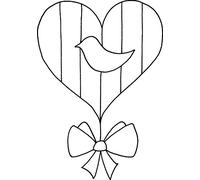 Lindsay Mason Designs LM Zendoodle Folk Heart Clear Stamp