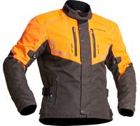 Lindstrands Halden, textile jacket waterproof 48 Dark Green/Orange/Black