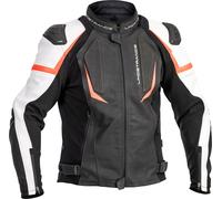 Lindstrands Sanden, leather jacket 46 Black/White/Neon-Red