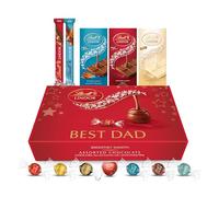 Lindt Best Dad Chocolates Gift Box - 926g (40-Piece Set) - Assorted Chocolate Bars & Truffles, Lindor Chocolate Hamper, Ideal Present for Father's Day, Boyfriend or Happy Birthday Gifts