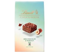 Lindt Choco Wafer Milk Chocolate & Hazelnut Box | 135g | Contains 9 Milk Chocolate & Hazelnut Choco Wafers | Gift Present or Sharing Box for Him and Her | Mother's Day, Birthday, Thank you