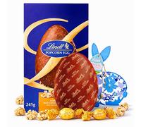 Lindt Chocolates Easter Egg for Easter Gifts - Large Milk Chocolate Egg with Popcorn Truffles 245g & Topline Wooden Easter Decoration. Great Gifts for Women, Hampers, Egg Hunt